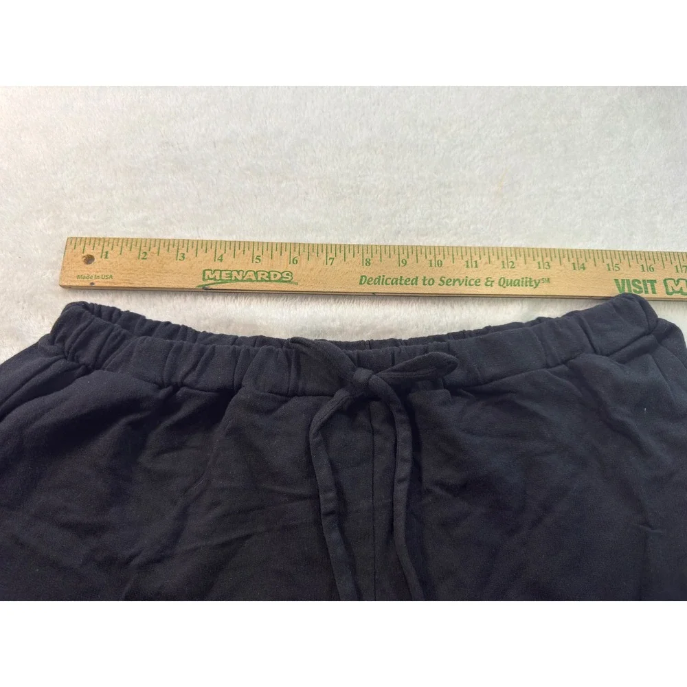 Ever Hottie Girls Black Cotton Raw Hem Drawstring Sweat Shorts VST2 L USA‎